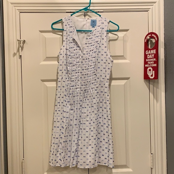 Blue dotted CeCe dress size 8 worn once - Picture 3 of 5